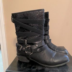 Not Rated Sequin Motorcycle Boot